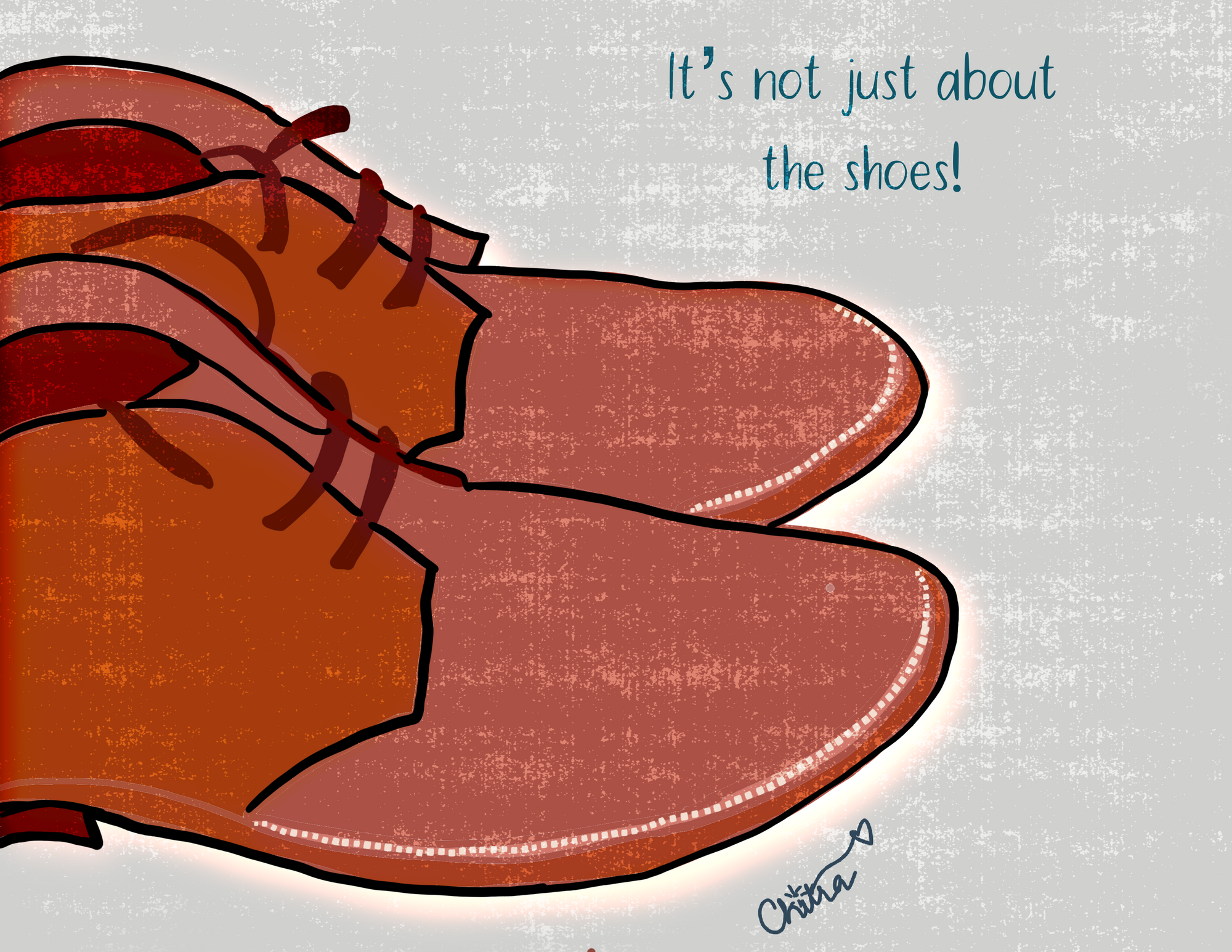It's not just about the shoes. (Image is an illustration of a pair of formal shoes)